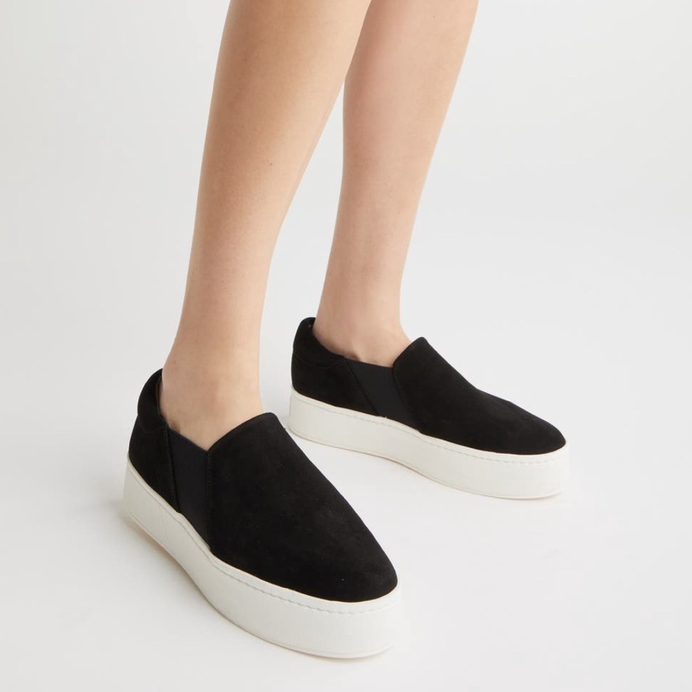 Vince Black Warren platform Slip-On Sneakers